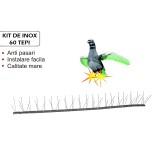 Kit Anti-pasari inox cu 60 tepi (Lungime 1 m)